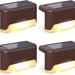 shakuntala creation Solar LED Deck Lights, Outdoor Garden Stair Step Lights, Waterproof, 4 Pieces-image-47