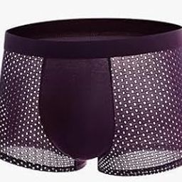 Men Breathable Pouch Men Underwear Packs Mesh Boxer Briefs | Dots Printed-image-81