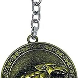 Game of Thrones House Stark Rotating Keychain I Unique Direwolf Design for Fans I Game of Thrones merchandise I Stark house memorabilia I keyring for GOT lovers-image-61