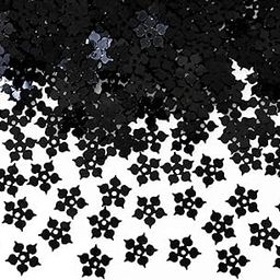 Embroiderymaterial Flower Shape Sequins Sitara for Craft and Embroidery 50gm (Black, 8MM)-picture-16