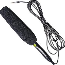 Tezavision® Branded Interview News Reporting Compatible with Mobile Phone Only (Black) for Journalist, Youtuber, Blogger with 3.5mm Godlen Jack and 5Meter / 15Feet Long Wire Model TM-1516-32