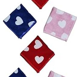 400 GSM Microfiber Handkerchief Set, Super Soft & Absorbent Hankies for Women, Children & Newborns, 25x25 cm, 6 Pcs-50