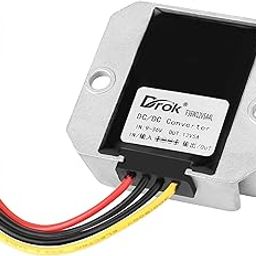 DROK Boost Buck Converter 9V-36V to 12V 5A 60W Aluminium Shell Waterproof Auto Step Up Down Voltage Regulator 12V Volt Transformer for Car Audio Solar Power System LCD Television LED Display Screen-5