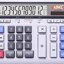 SANCY 12-Digit Desk Calculator with Large Computer Keys, Dual Power, Large LCD Display - Perfect for Office, School, Home, and Business Use - Includes Automatic Sleep Mode-image-55