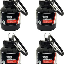 Whey Loader Protein Carry Bottle Get 2 Free | Portable Protein Funnel | Whey or Supplement Powder Carrying Funnel and Container with Key-Chain-Funnel - 30 ml Pack Of 4 (Red)-image-13