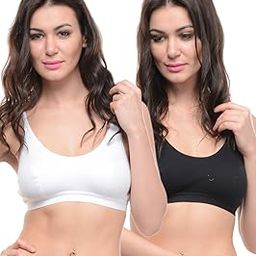 BODYCARE Women's Cotton, Spandex Padded Wire Free Sports Seamless Bra-image-24