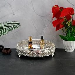METALIZUM Silver Finished Metal Hamper Basket Tray for Pooja, Diwali, Weddings, Birthdays | Decorative German Silver Plated | Ideal for Marriage Ceremonies-27