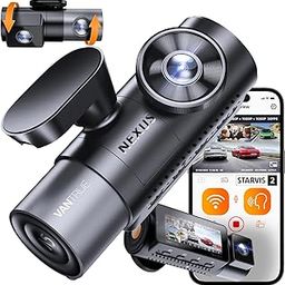 Vantrue N5 4 Channel WiFi 360° All Sides Car Dash Camera, STARVIS 2 IR Night Vision, 2.7K+1080P*3 Front Rear Inside Dashcam, Voice Control, GPS, 24H Buffered Parking Mode Dash Cam, Support 512GB Max-picture-17
