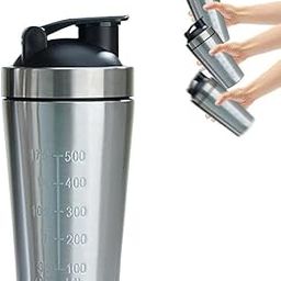 FindX Steel Shaker Bottle for Protein Shake | 750ml Gym Sipper with Blender Ball & Flip Top Lid | BPA-Free, Leak-Proof, Dishwasher Safe | Pre & Post Workout Supplement Mixer-image-56
