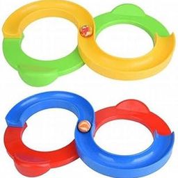 8 Shape Track Toy Balancing Infinite Loop Interaction Creative Track with 2 Bouncing Balls for Kids|Best Hand-Eye,Concentration,Intelligence,Sensory Training|Toys for 3+Years Kids|(Multicolour)-78