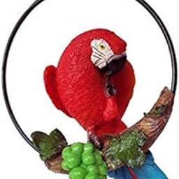 STYLEHEAVEN Lifelike Hanging Artificial Parrot Statue Perch on Metal Ring Patio Decor|Home & Garden|Yard, Garden & Outdoor Living|Garden D?©cor|Statues & Lawn Ornaments-image-24