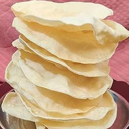 SRI AYYAPPA Plain Salted Appalam-450 G- Traditional Homemade Fryums/Papad/Appalam(150 G X 3 Pack),0.15 Kilograms-image-6