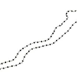 Black Beaded Eyeglass Sunglass Spectacle Cord & Lanyard Neck Strap String Chain Link Holder 74 Cms-3
