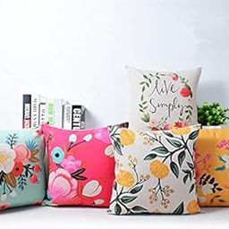 AEROHAVEN Designer Decorative Polyester Blend 150TC Throw Pillow/Cushion Covers Set of 5 - CC122 - (16 inch x 16 inch, Multicolour)-13
