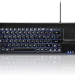 Perixx PERIBOARD-315 H US Backlit Keyboard with Touchpad - Wired USB Interface with 2xUSB Hubs - Blue Backlit Feature - 14.57x5.43x0.91 Inch Dimension-picture-25