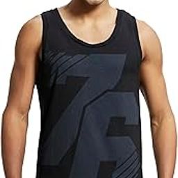 Men's Regular Fit Tank Top (9928_Black_Small)-image-58