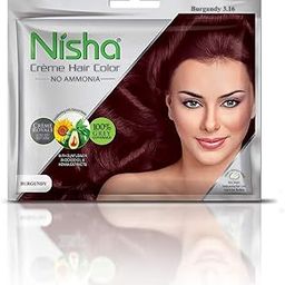 Nisha Burgundy 3.16 Permanent Cream Hair Color 20gm Colourant + 20ml Developer (Pack of 1)-image-71