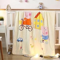 CUTEABLY Baby Blanket Cartoon 1 Ply Print Light Weight Soft Cozy Plush Fleece Coral Velvet Fuzzy Blanket for Boys Girls Kids Toddler All Season Blankets (320 Grams) - 100x150 cm-picture-11