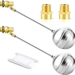 GASHER 1/2" 304 Stainless Steel Float Ball Valve with Adapter, DN20 Adjustable Water Tank Float Ball Valve for Stock Tank Pool Water Level Control-image-17