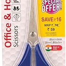 Kangaro KS-128 Office & Home Scissors, 128mm, Stainless Steel Blades, Blue-image-65