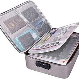 SGMVK Multipurpose Document Organizer with Lock, Upgraded File Organizer Home Office Travel Safe Storage for Important Documents Files and More Small Certificate Bank Document Bag (Multicolour)-picture-11