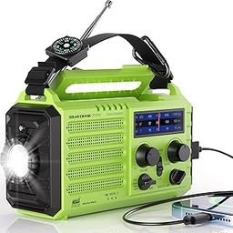 Mesqool Emergency Radio 5 Way Powered, 5000 Survival Radio Solar Hand Crank Portable NOAA/AM/FM/SW Weather Radio Battery Backup, Wind up Radio with Cell Phone Charger, Flashlight, SOS-picture-29