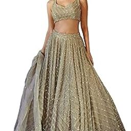 Women's Organza Embroidered Lehenga Choli With Dupatta Set | Party | Wedding | Bridal Lehenga Choli for Women-image-7
