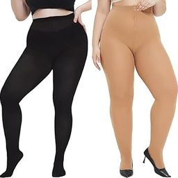 Women's Control Top Pantyhose with Run, Light Support Legs Summer Soft Fabric Stocking Pack of 2-image-18