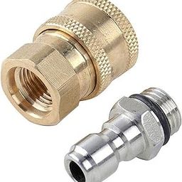 STARQ Quick connector coupler set adapter For Pressure Washer Gun 1/4 steel and 3/4 brass QD Quick release type-19