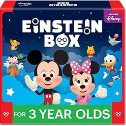 Einstein Box Featuring Disney for 3-Year Old Boys & Girls | Educational Disney Toys/Gifts for 3 Year Old Kids | Board Books and Fun Games Gift Pack | Learning and Educational Gift of Toys and Games |-20