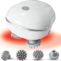 BELENZO Head Massager, 96 Silicon Kneading Points with Detachable Heads | Scalp, Body & Head Massager for Hair Growth (Scalp Massager with LED therapy)-image-1