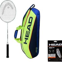 HEAD IGNITION 500 BADMINTON RACKET WITH KITBAG XENON 600 AND BOAST 65 BADMINTON STRING BLUE-image-8