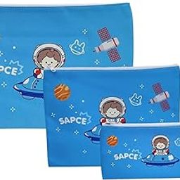 Stationery Pouch for Boys, Gift Pou-ch for Kids (1 Set 3 pcs) Zipper Bag, Coins, Makeup, Stationery Travel Pouch Purse for Boys, Space Pouh Bag for Kids, Birthday Return Gift-image-41