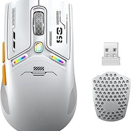 Verilux® Wireless Gaming Mouse, Tri-Mode 2.4GHz Cordless BT 5.0 Gaming Mouse, Fashion Magnetic Cover, 6 Programmable Buttons, 6 Adjustable DPI, 600mAh USB Mouse with LED Battery Indicator-1