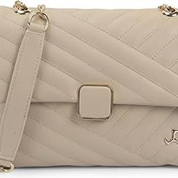 Women Casual Faux leather Soft Body Magnet closure Quilted Sling Bag-image-7