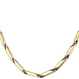 Stylish Golden Chain For Men Stainless Steel Rice Silver Double Coated Necklace Gold Chain For Men Boys Mens Jewellery Chains - 24 Inches (Gold)-image-63