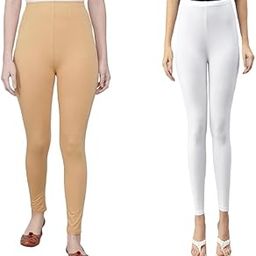 Stylish Women's Ankle-Length Leggings – Soft, Stretchy, and Perfect for Everyday Wear Combo Pack of 2-41