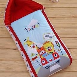 3 in 1 Bed, Sleeping Bag & Carry Nest, Cotton Bedding for New Born & Infant, Portable Bassinet, for Carrying & co Sleeping, Unisex Sleeping Bed (Red)-8