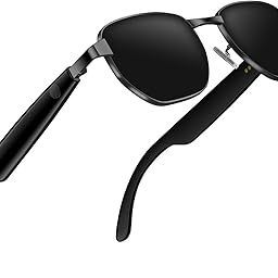 H.WGTWSSTAR Bluetooth smart sunglasses, audio glasses, nylon lenses, built-in microphone and speaker, UV protection, voice assistant (Black)-16