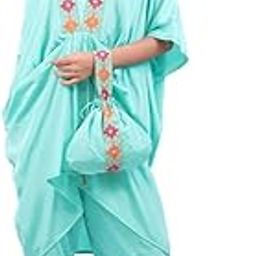 designer embroidered soft silk crepe fabric caftan kaftan pant set botique collection-picture-36