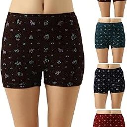 Women's Bloomer |100% Cotton Underwear, Boyshorts, Comfort Fit | Solid (Combo Pack of 5) (Available in Plain/Print)-picture-10
