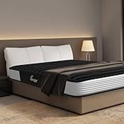 Feather Sleep Reversible Dual Comfort Mattress | 7 Zoned Orthopedic King Size Mattress | HD Cool Gel Body Adaptive Pressure Relieving & Latex Foam | Soft Knitted Fabric | 75x70x6 Inches, Brown-picture-11