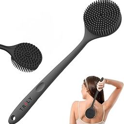 Soft Silicone Bath Body Brush with Long Handle – Back Scrubber for Shower | Hypoallergenic, BPA-Free, Eco-Friendly Design | Multicolor, 1 Pc-image-100