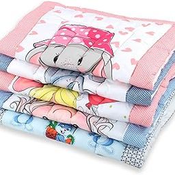 HONEY BOO New Born Baby Godadi Pack of 5 Combo Set Soft Cotton godi, Godari, Baby Bed, Crib Sheet, Cartoon Mat Baby Godadi, Bedding Set, Multicolor-4