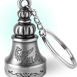 Silver Guardian Bell KeyChain for Bike and Car | Tibetan Key Chain Good Luck Key Chain (1 Pc)-image-41
