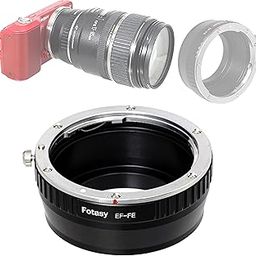 Fotasy Manual Canon EF Lens to Sony FE Mount Adapter, EF E-Mount, EF Adapter to E Mount, for Sony Alpha a7 a7 II a7 III a7R II III a7S II a7S III a7R IV a9 a9 II a6600 a6500 a6400 a6300 a6100 a6000-11