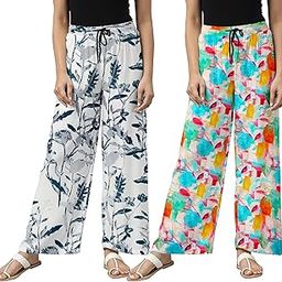 Relax Fit payjama with Floral Prints, Breathable Cotton Fabric with Drawstring Waistband Closure, for Women-image-65