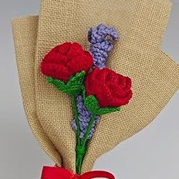 Red Rose and Lavender Bouquet-image-12