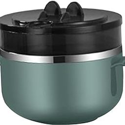 ATORSE Ramen Noodle Bowls Double Handle Stockpot for Kitchen Tools Girls College Green-image-42