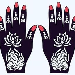 Temporary Mehndi Tattoo mehandi stickers for full hand Combo Pack Mehandi Stencils for Women, Girls And Kids, Easy To Use In Just 4 Steps I Pack of 5 I Mehndi stencils Model No - 27-image-9